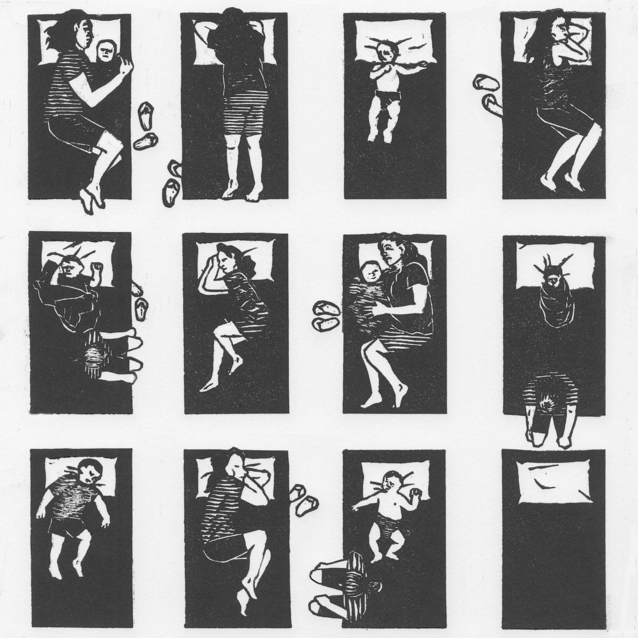 Linocut by Fidencio Martinez