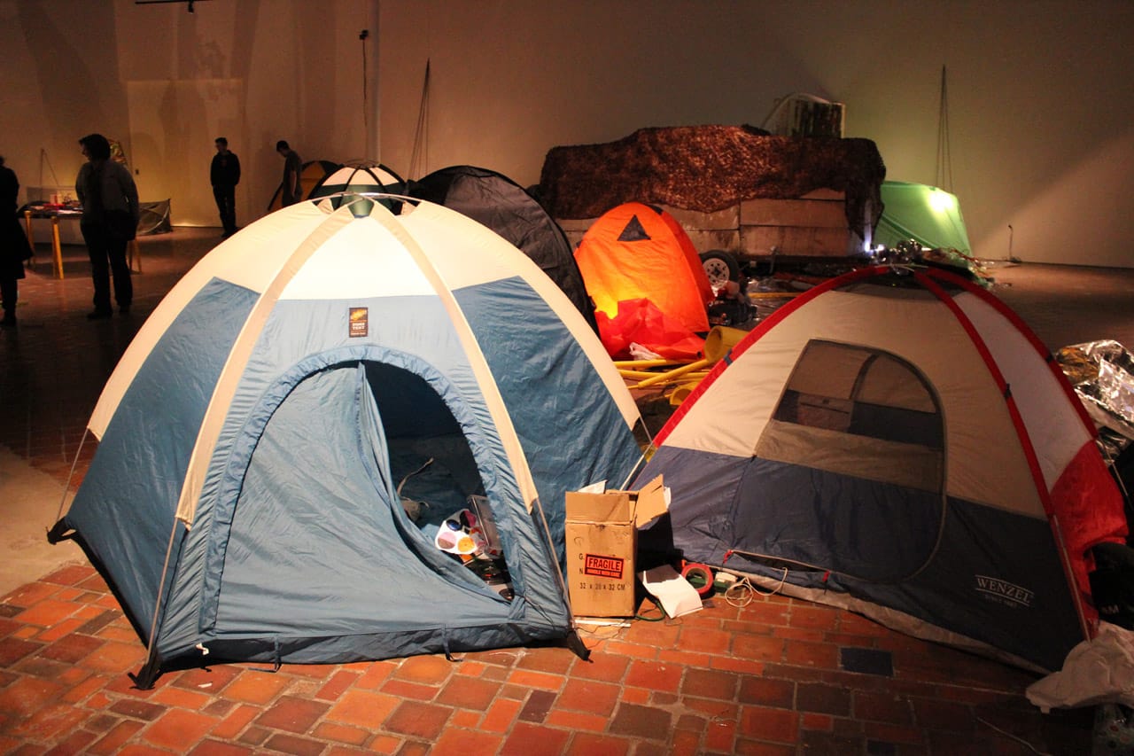 Brumit’s installation for Art X 2015 at the MOCAD, “Escape from Weed Mountain.” (photo by author)