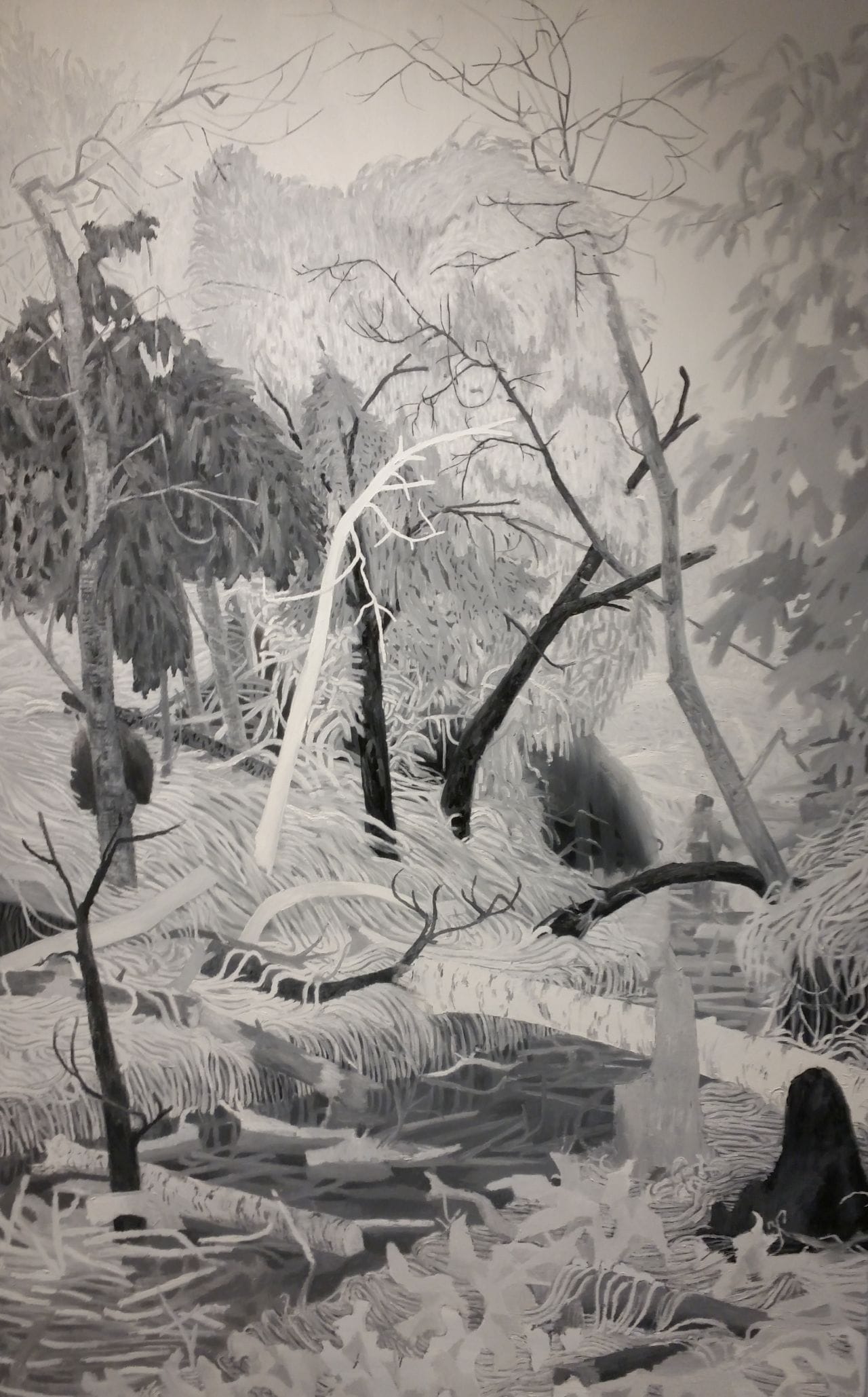 Joseph Noderer, Bigfoot Creek, 2013, oil on canvas, 78" x 50"