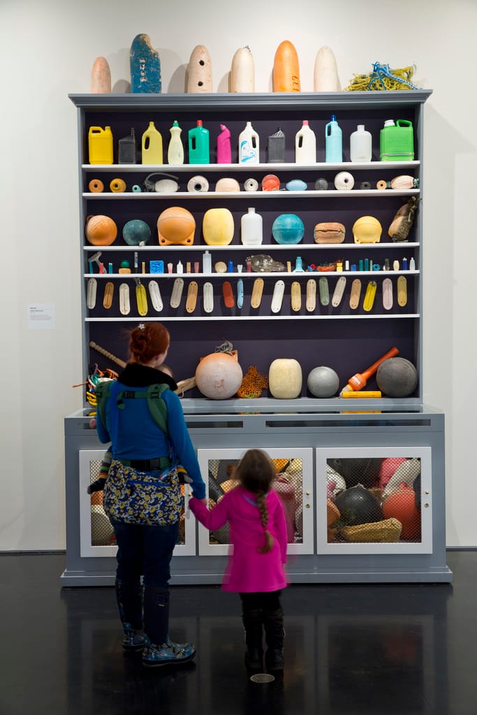 Mark Dion, "Cabinet of Marine Debris," mixed media (courtesy of Tanya Bonakdar Gallery)