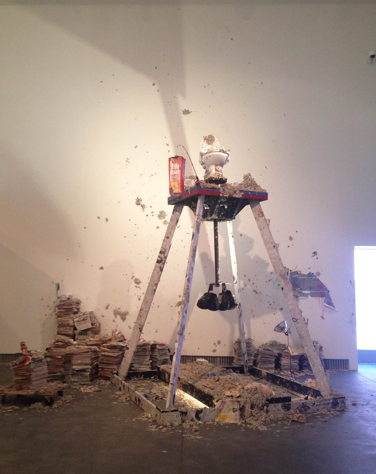 Installation view of William Pope.L's installation in 'Radical Presence' at Yerba Buena Center for the Arts (photo by the author for Hyperallergic) (click to enlarge)