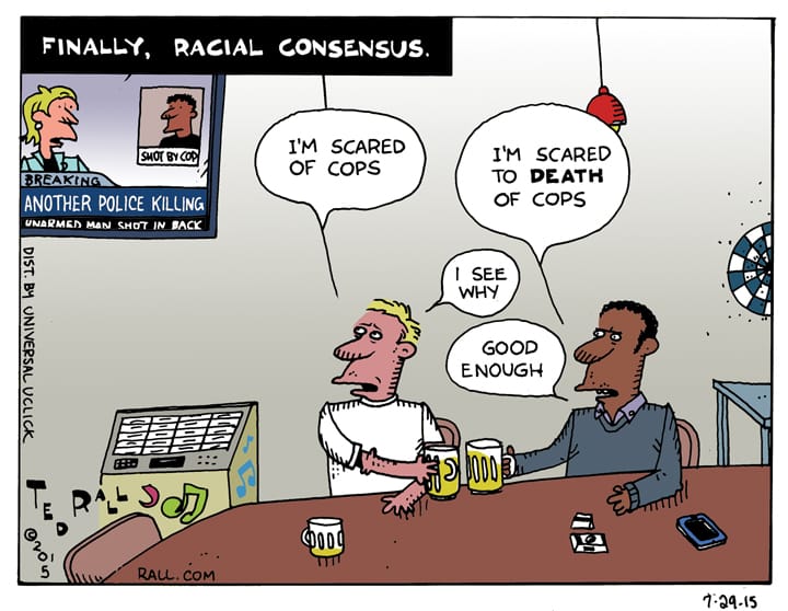 As one story after another breaks of police brutalizing and killing unarmed African-Americans come out, white Americans are beginning to share the fear of police blacks have been living with for decades.
