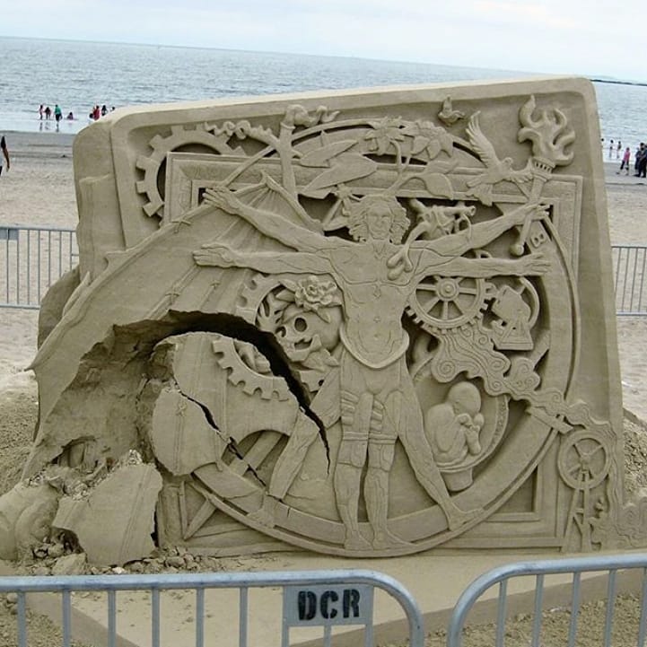 One of the works created for the 2015 Revere Beach International Sand Sculpting Festival (via MyModernMet)