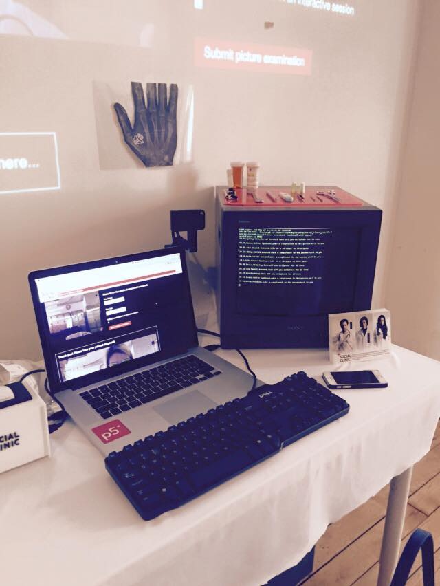 The Social Clinic setup (click to enlarge)