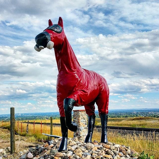Jeff Gipe, "Cold War Horse" (2015), before it was attacked (photo by @j_werky/Instagram)