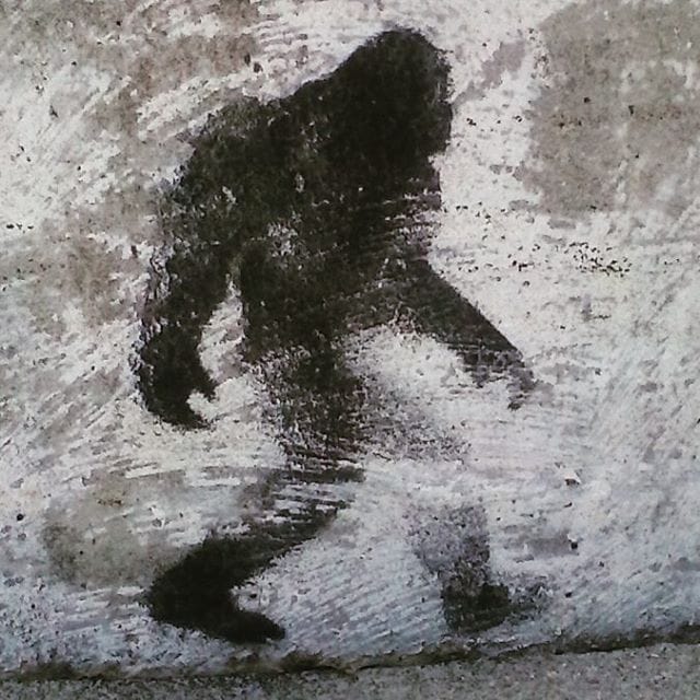 One of Freeman Hatch's Sasquatch stencils (photo by @cycledelic1979/Instagram)