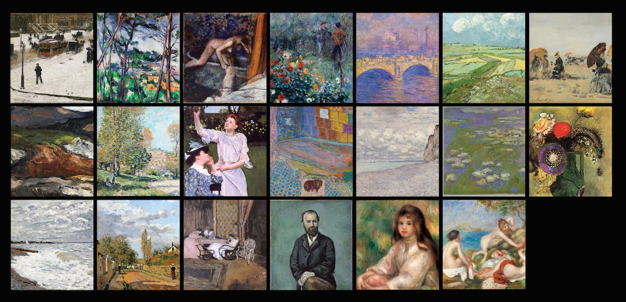 Screenshot from an in-gallery Art Tracks pilot, showing art that can be explored (courtesy Carnegie Museum of Art)