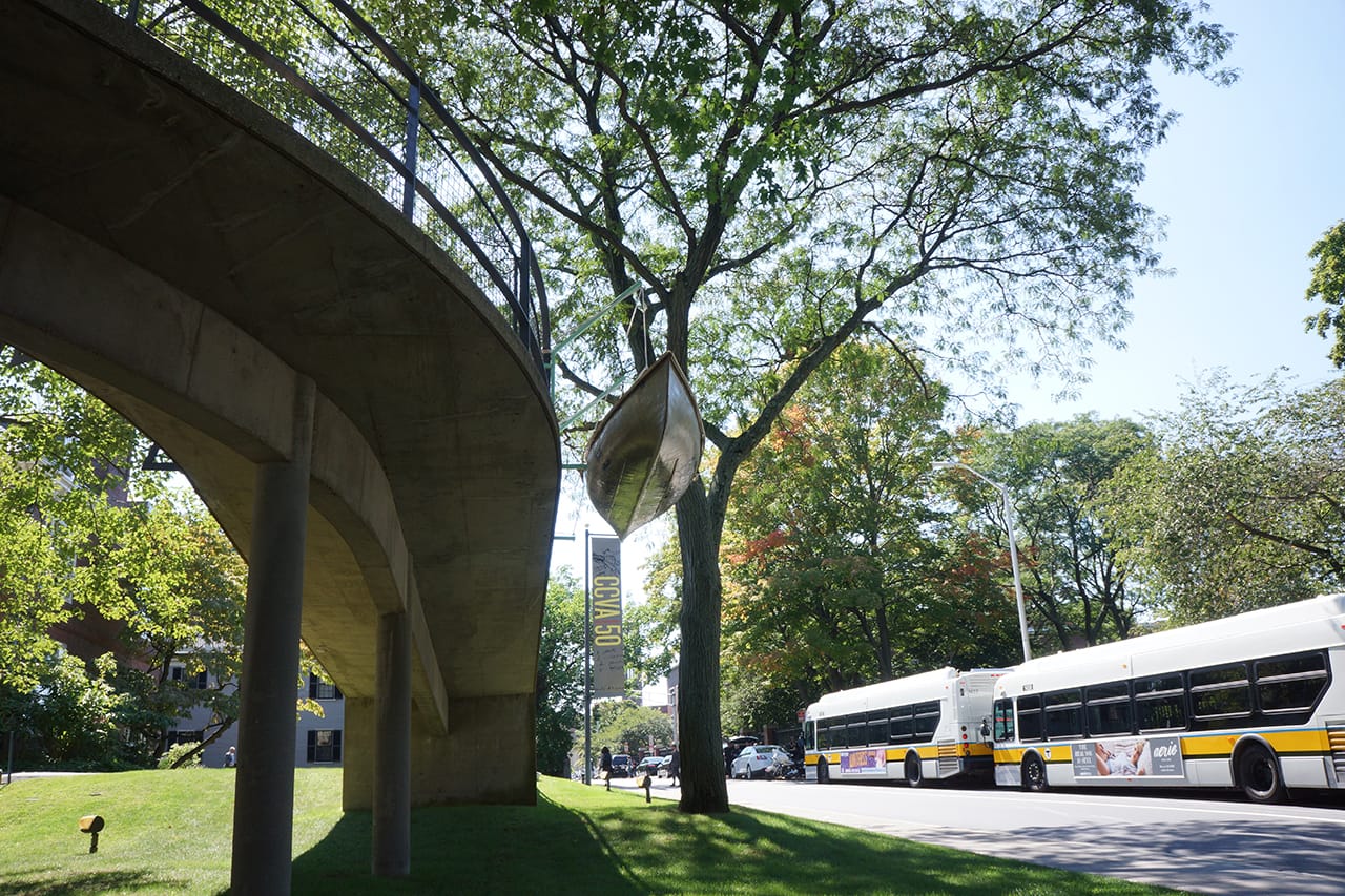 Installation view, 'Mare Liberum: or, The Other Island' at the Carpenter Center for the Visual Arts (photo by the author for Hyperallergic)