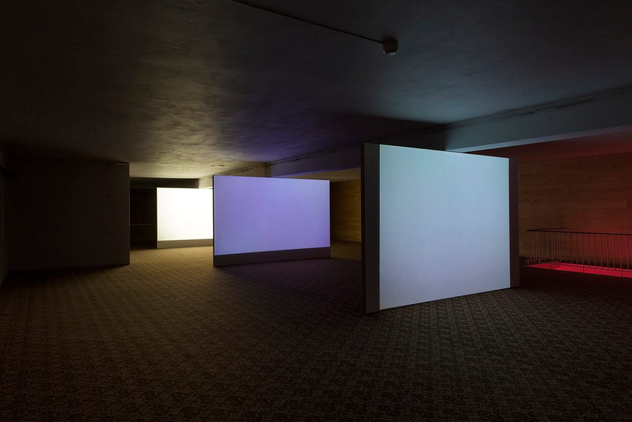 Installation view of work by Fabien Giraud and Raphaël Siboni (photo courtesy LIAF / Jon Benjamin Tallerås)