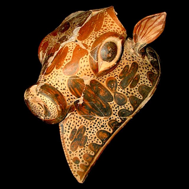 Cup with a bull's head found at Agios Vasileios (courtesy Angelos Delivorias / Stavros Vlizos / Greek Ministry of Culture)