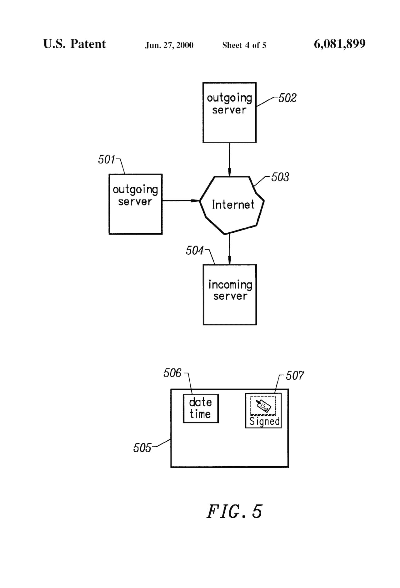 From a patent for a process to timestamp electronic messages, invented by Marc Byrd (image via Google Patents)