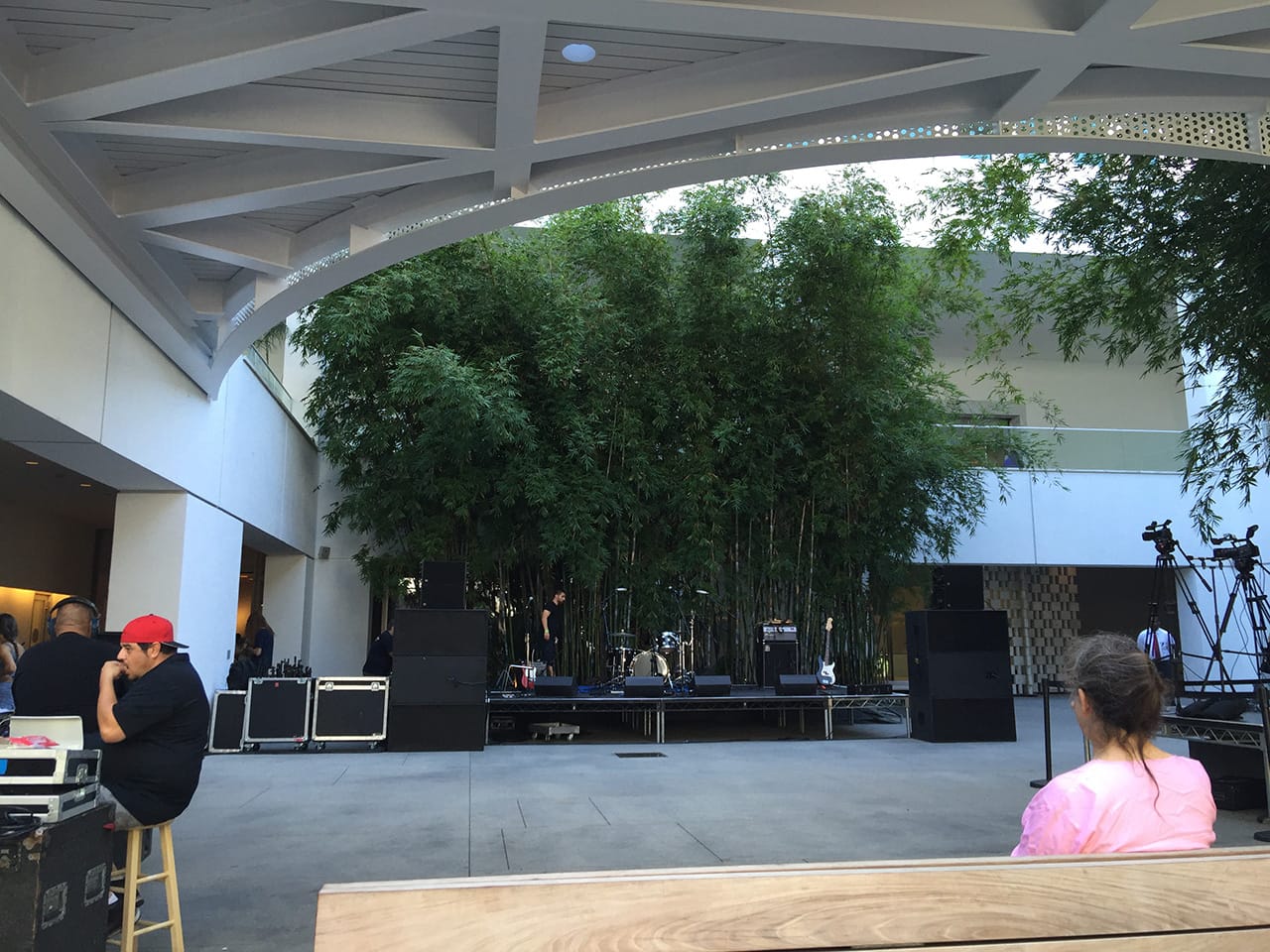 The south stage before the festivities (all photos by the author for Hyperallergic)