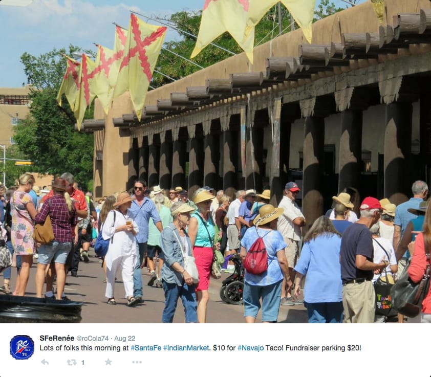 The crowd at Indian Market 2015 (screenshot via @rcCola74/Twitter)