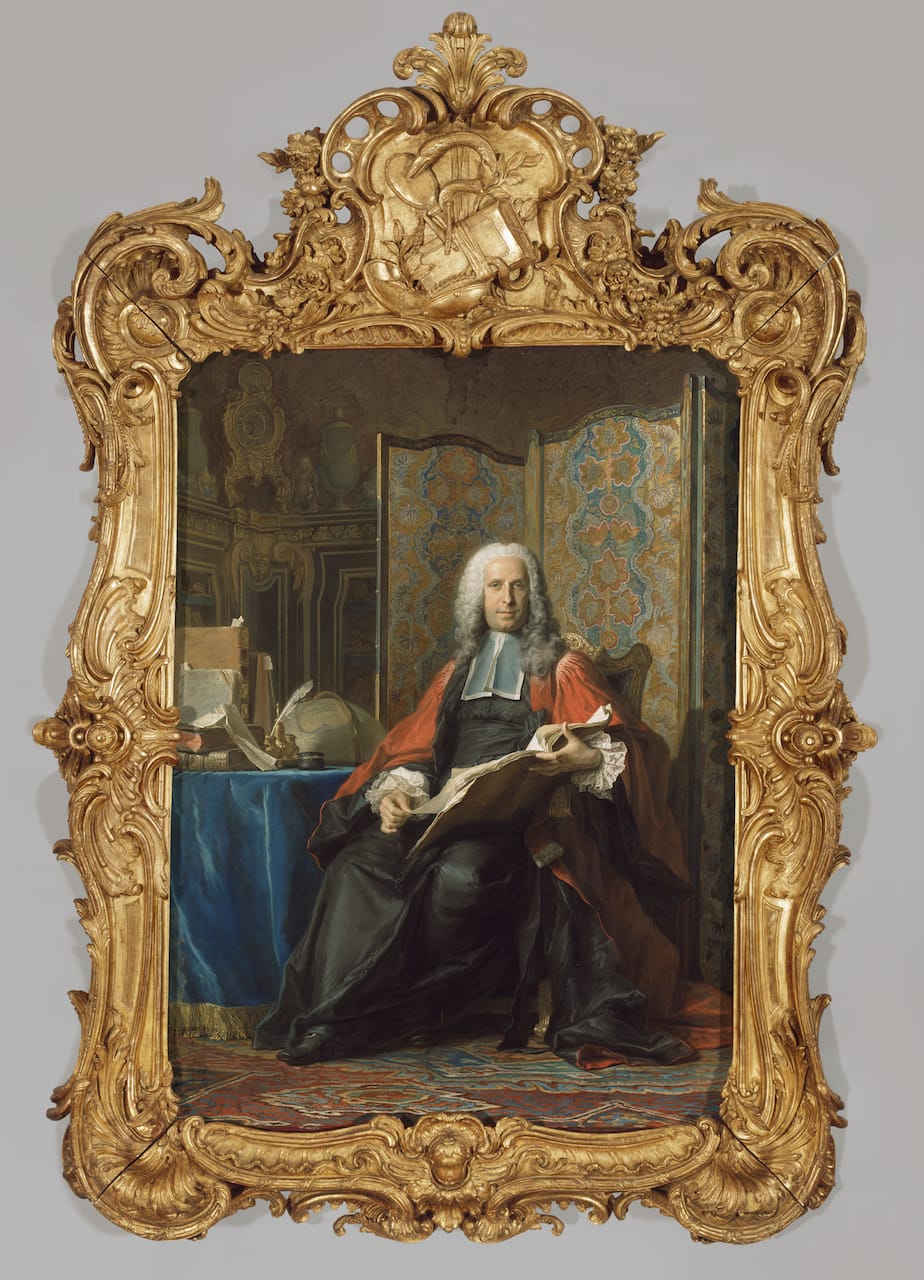 Maurice-Quentin de La Tour, "Portrait of Gabriel Bernard de Rieux" (1739-41), pastel and gouache on paper mounted on canvas (courtesy the J. Paul Getty Museum, Los Angeles)
