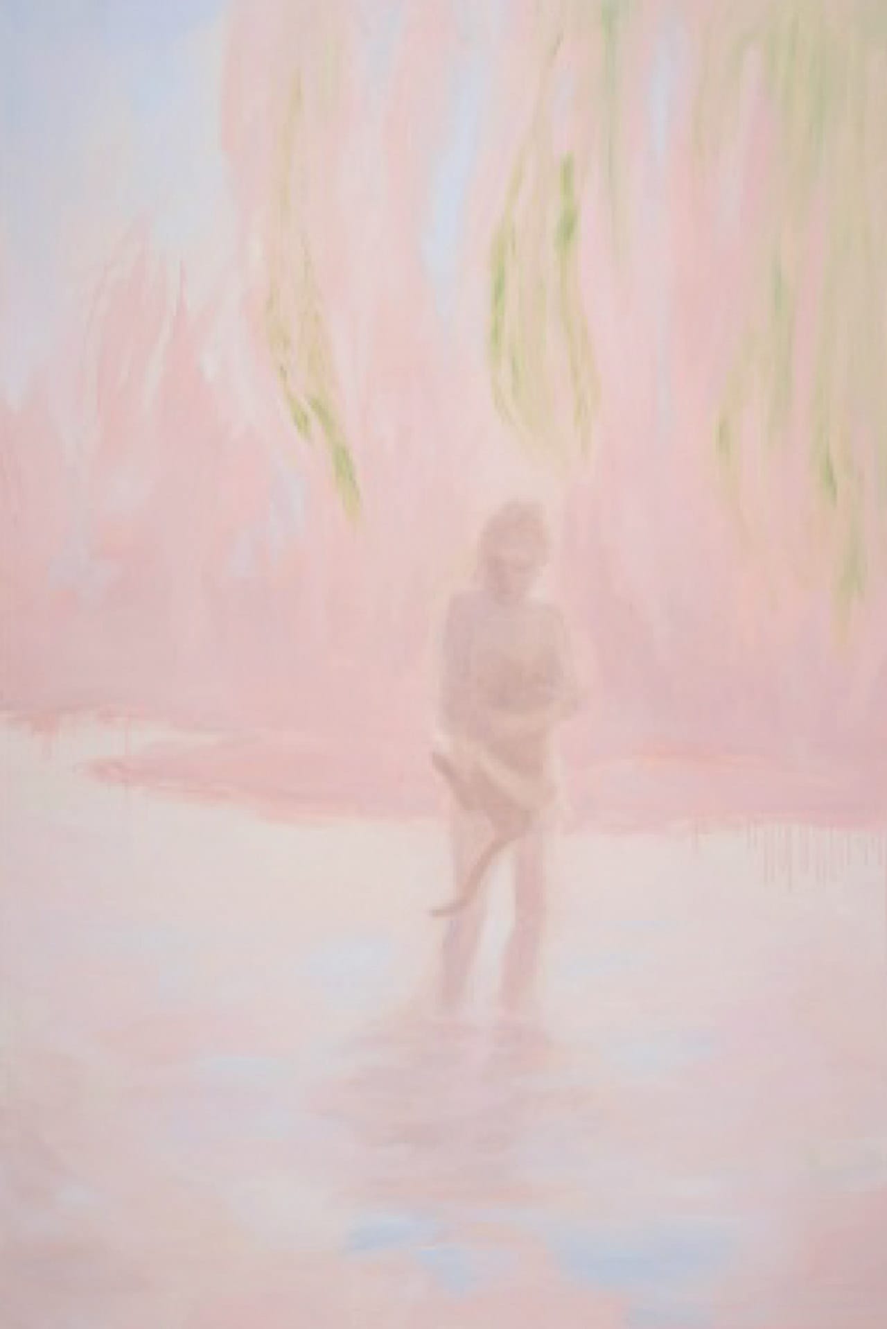 Moizer Zsuzsa, _The space between us” (2014) 150 x 100 cm, oil on canvas