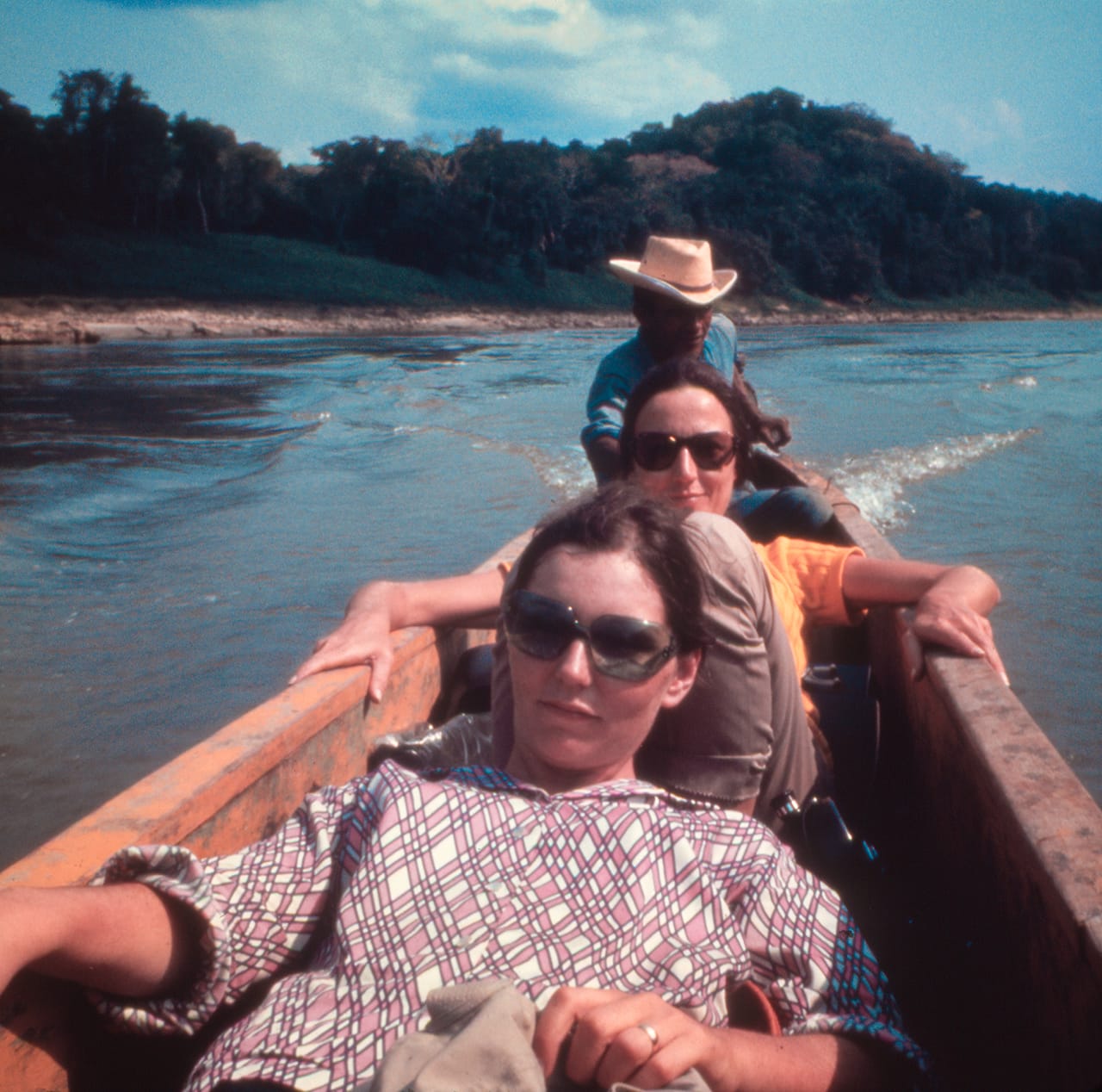 Nancy Holt (front) and Virginia Dwan (middle) in the Yucatán (1969), from 'Troublemakers' (photo © Dwan Gallery Archives, New York, used by premission)