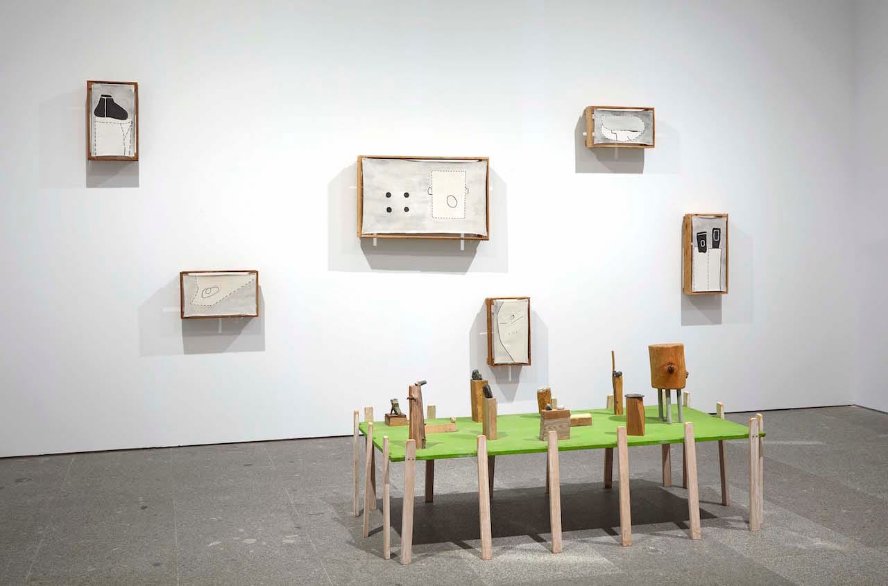 Installation view of 'Ree Morton: Be a Place, Place an Image, Imagine a Poem' at the Reina Sofia Museum (all images courtesy the Museo Nacional Centro de Arte Reina Sofía)