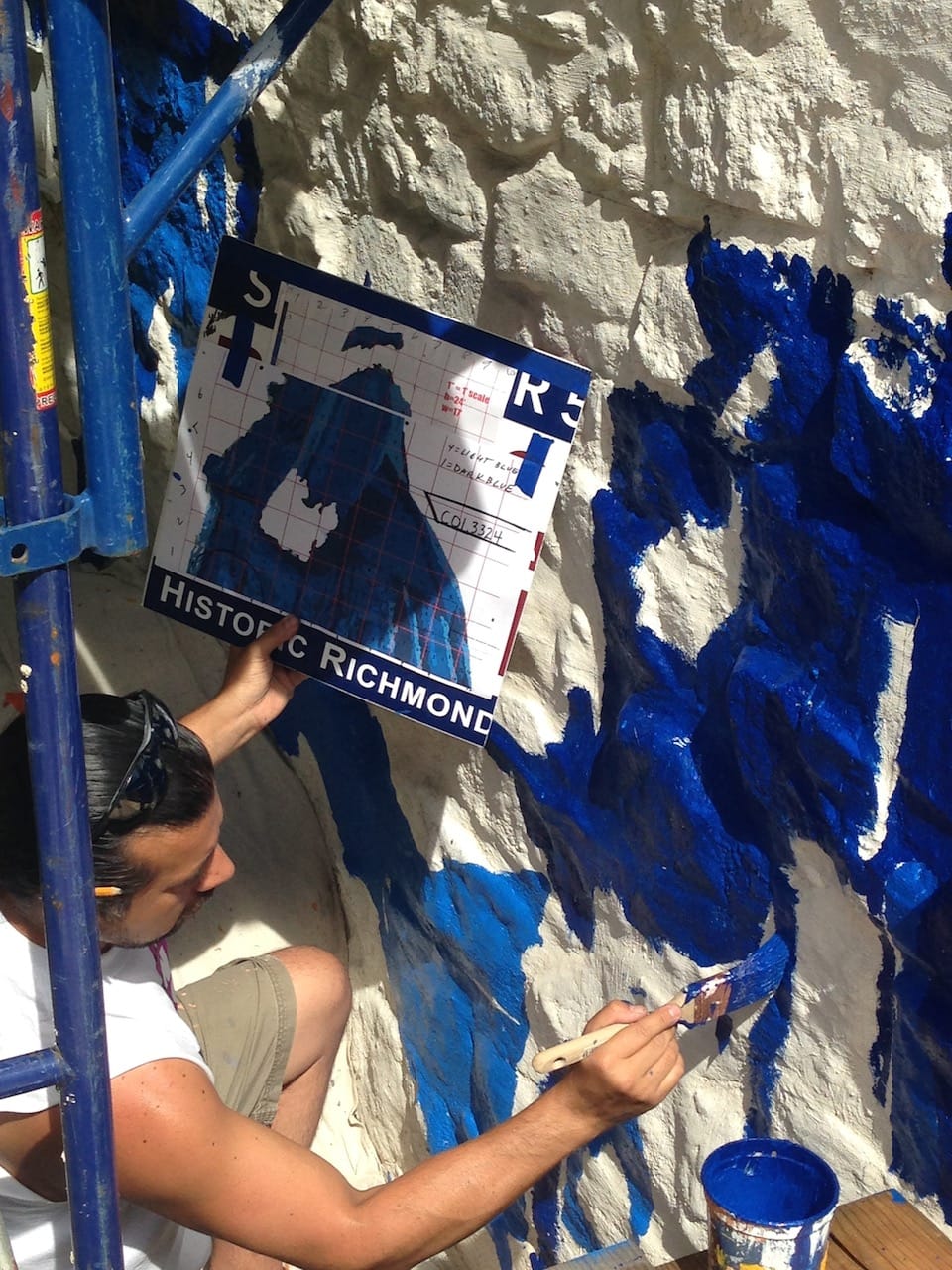 Murals on the Boehm House at Historic Richmond Town on Staten Island 