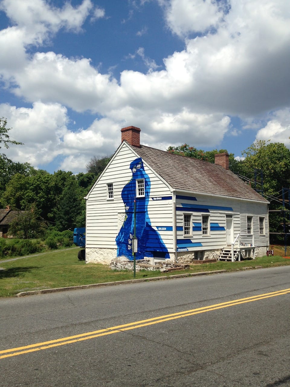 Murals on the Boehm House at Historic Richmond Town on Staten Island 