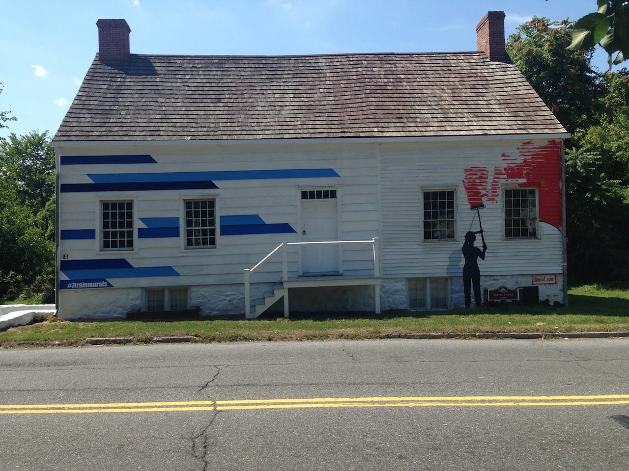 Murals on the Boehm House at Historic Richmond Town on Staten Island 