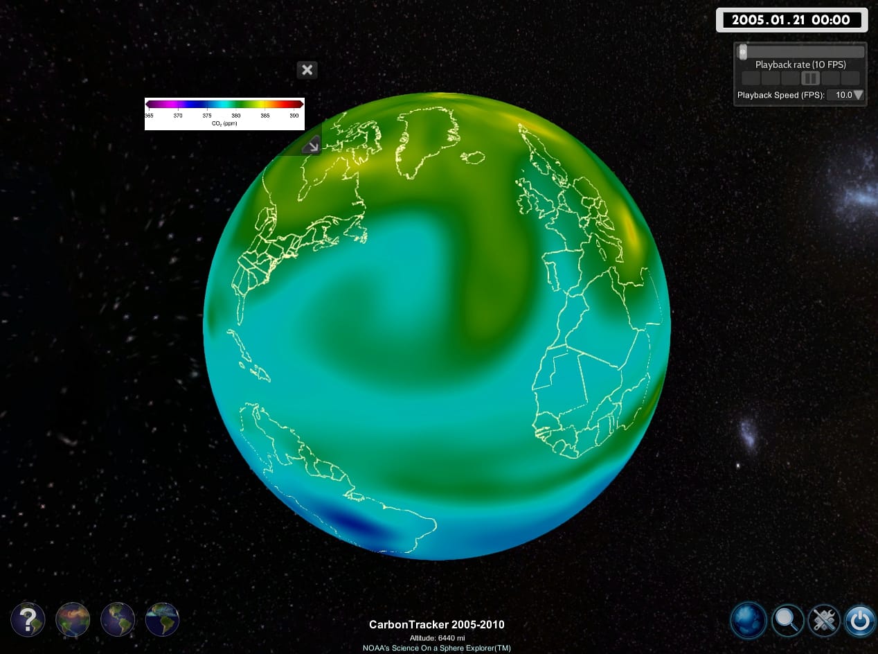 Carbon tracking on SOS Explorer