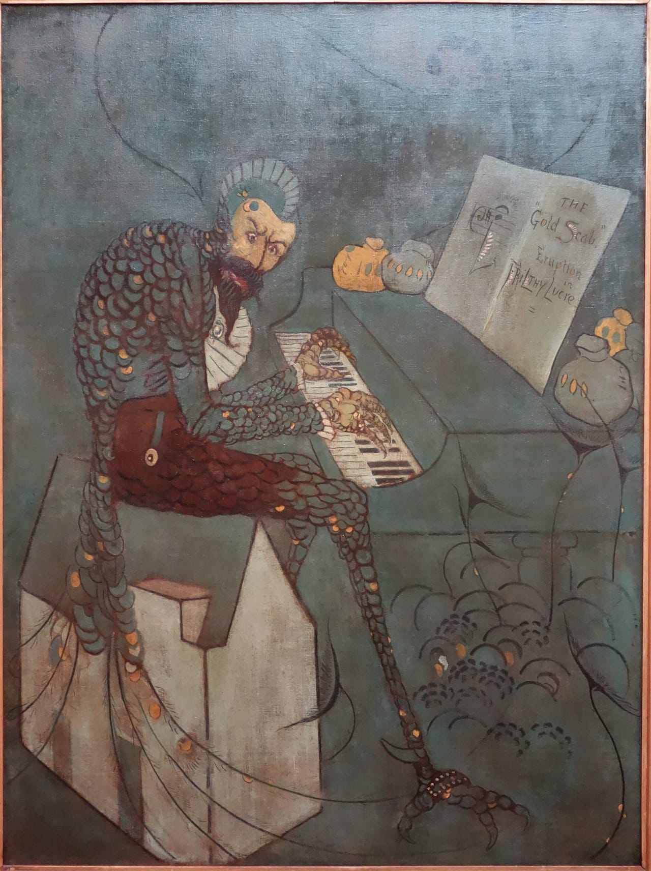 James McNeill Whistler, "The Gold Scab: Eruption in Frilthy Lucre (The Creditor)" (1879) (photo via Wikipedia) (click to enlarge)