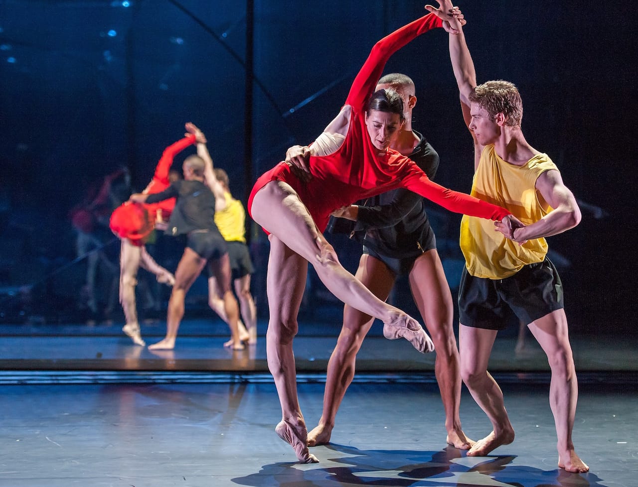 "Tree of Codes," directed and choreographed by Wayne McGregor, visual concept by Olafur Eliasson, and music by Jamie xx. Performed by dancers from Paris Opera Ballet and Company Wayne McGregor in the Drill Hall, Park Avenue Armory on Opening Night, September 14, 2015
