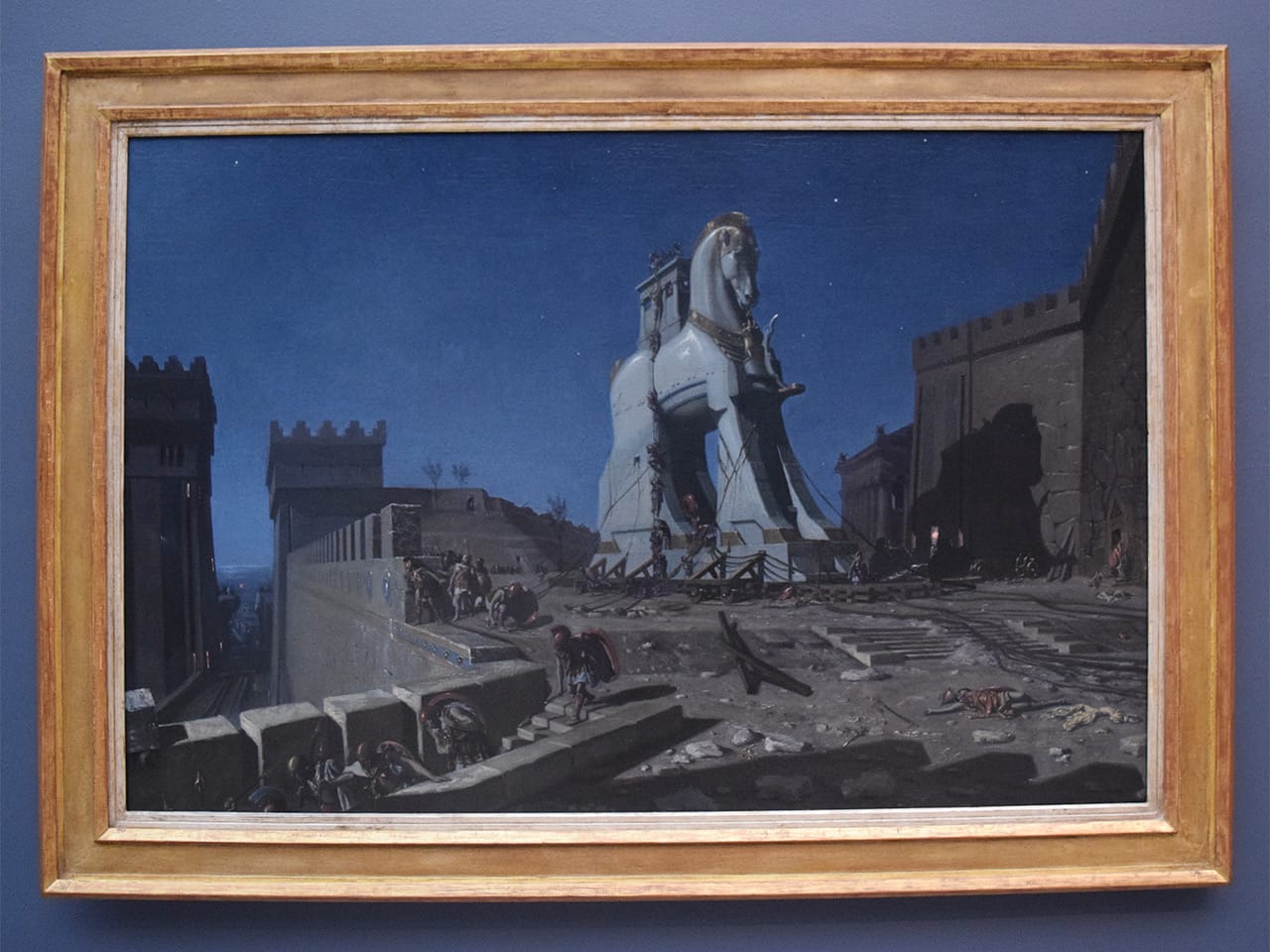 Henri Paul Motte, "The Trojan Horse" (1874) in the Wadsworth Atheneum's Morgan Great Hall