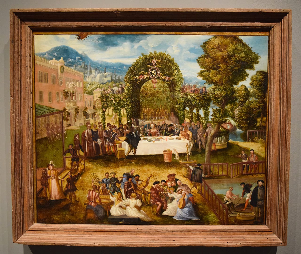 Hans Mielich's "Outdoor Banquet" (1548) in the Wadsworth Atheneum's renovated Renaissance gallery