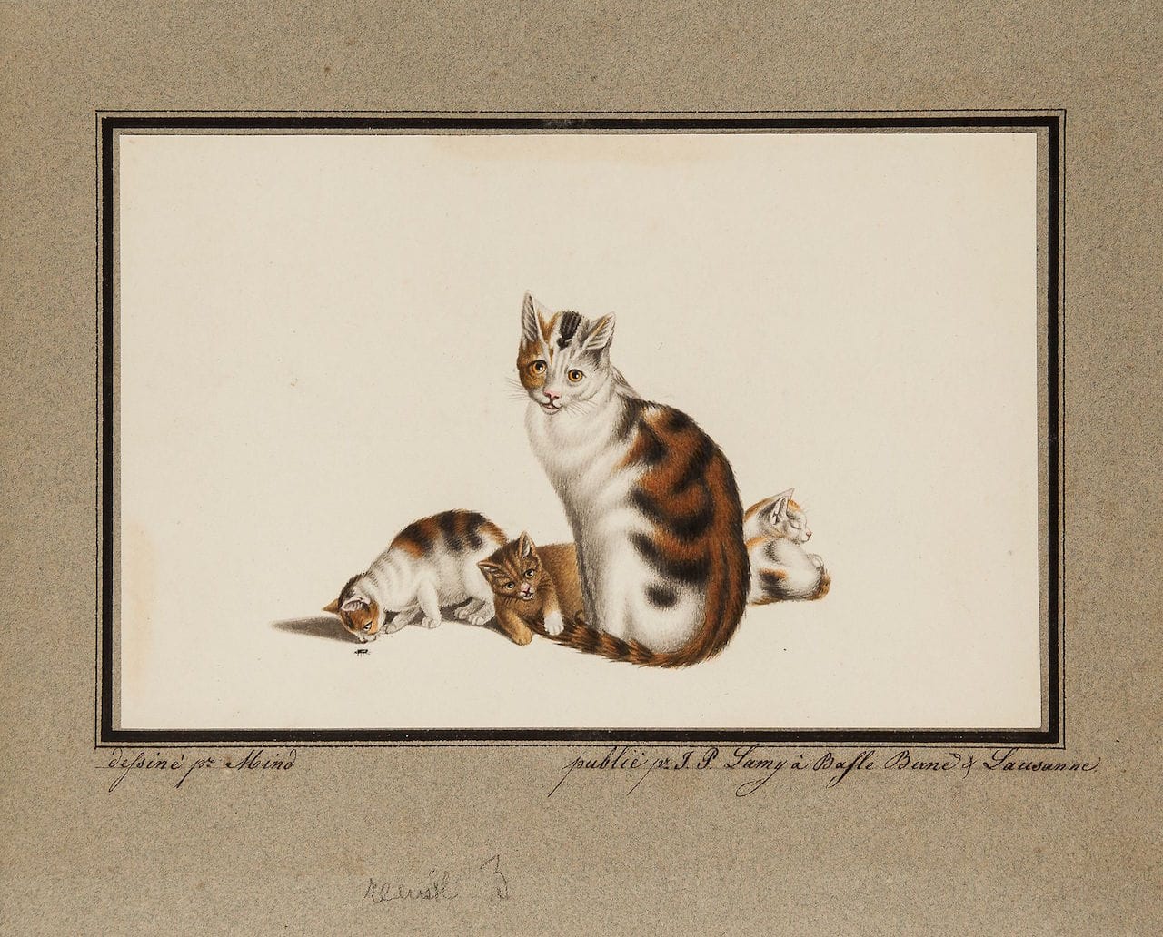 Aquatint plate by Gottfried Mind (c. 1818)