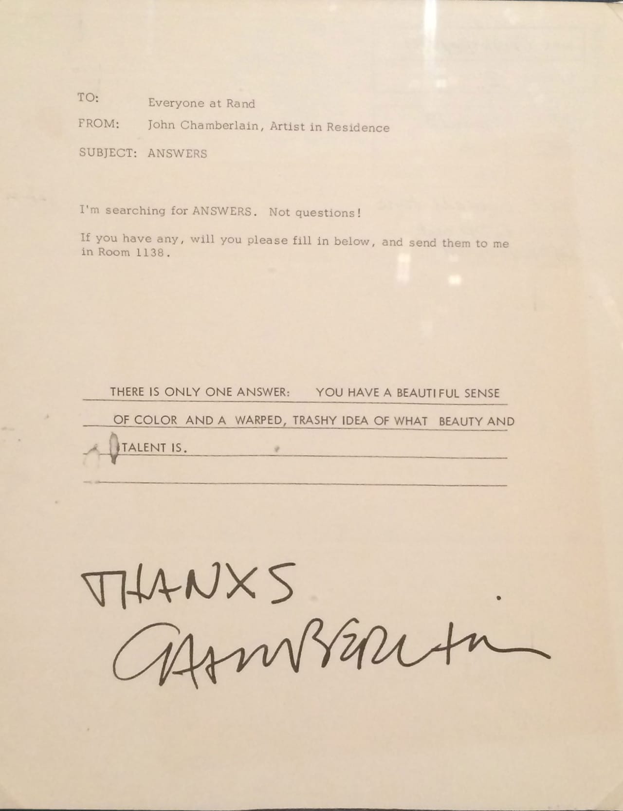 A&T_John Chamberlain memo