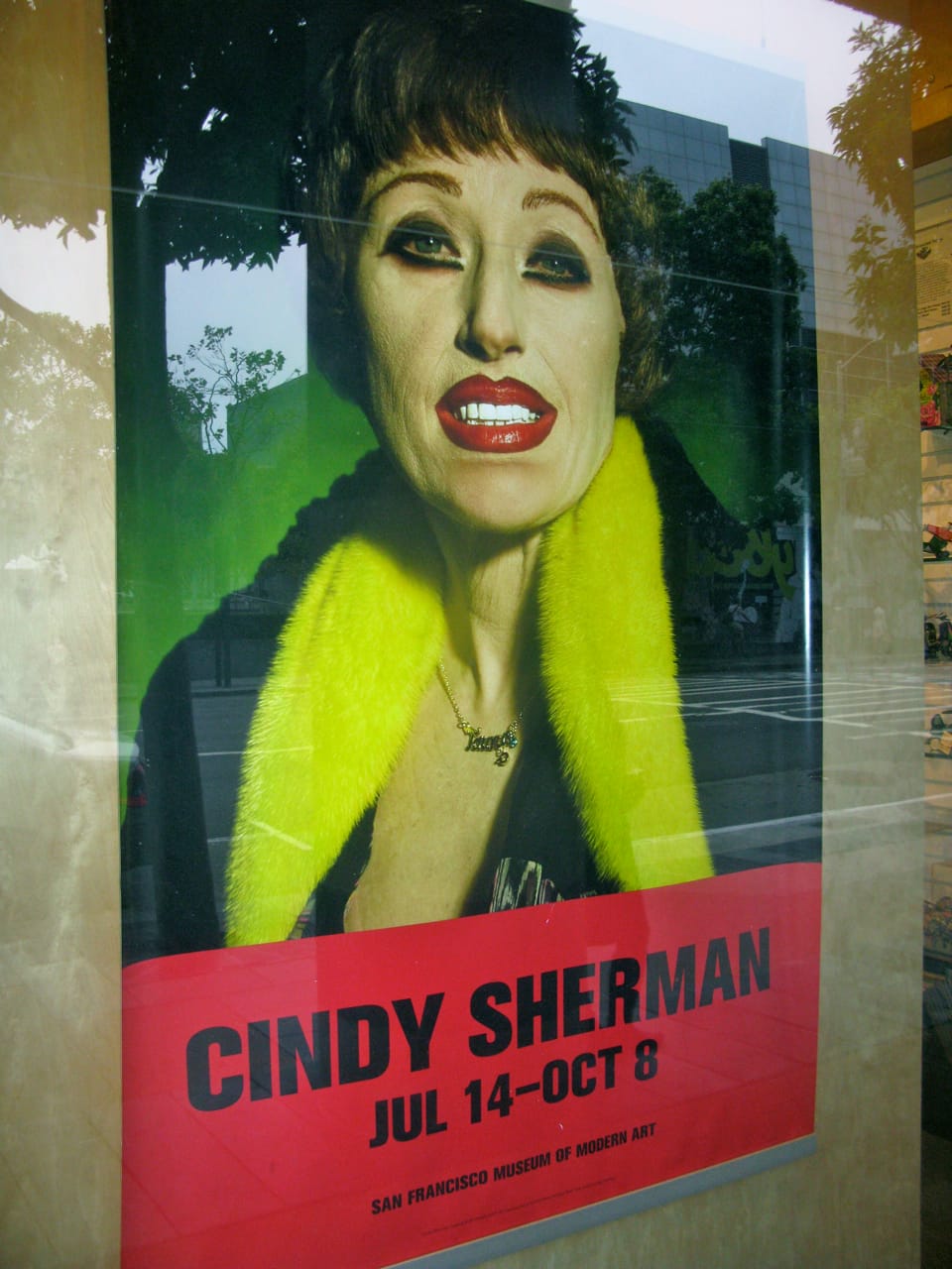 Poster of Cindy Sherman at San Francisco MoMA 2012. Photo by torbakhopper via Flickr.