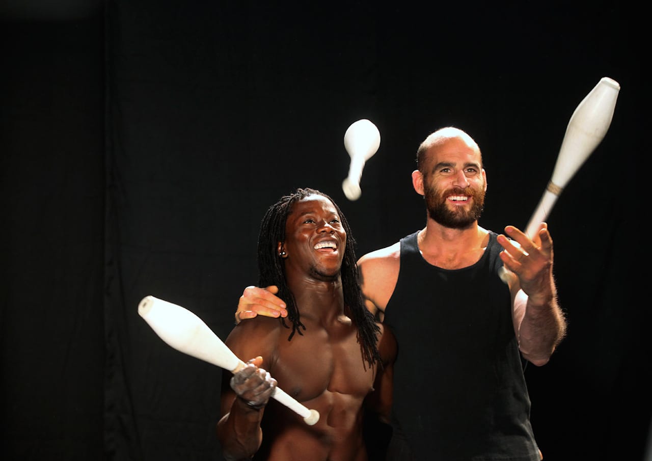 Yamoussa Bangoura, founder of Kalabante, and Guillaume Saladin, founder of Artcirq (photo by Michele McDonald)