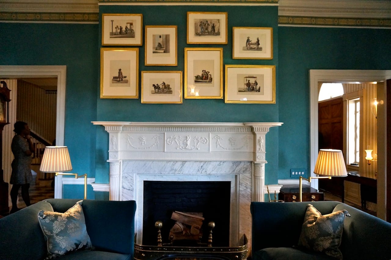 Eight of Nicolino Calyo's 'Cries of New York' watercolors hanging in Gracie Mansion (courtesy New-York Historical Society)