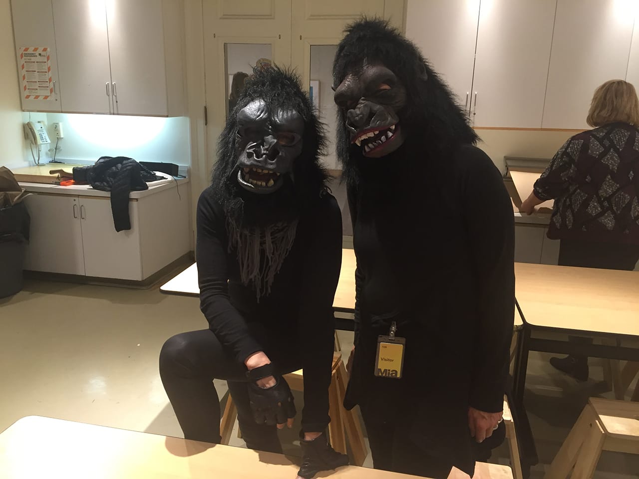 Guerrilla Girls Käthe Kollwitz and Frida Kahlo (photo by the author for Hyperallergic)