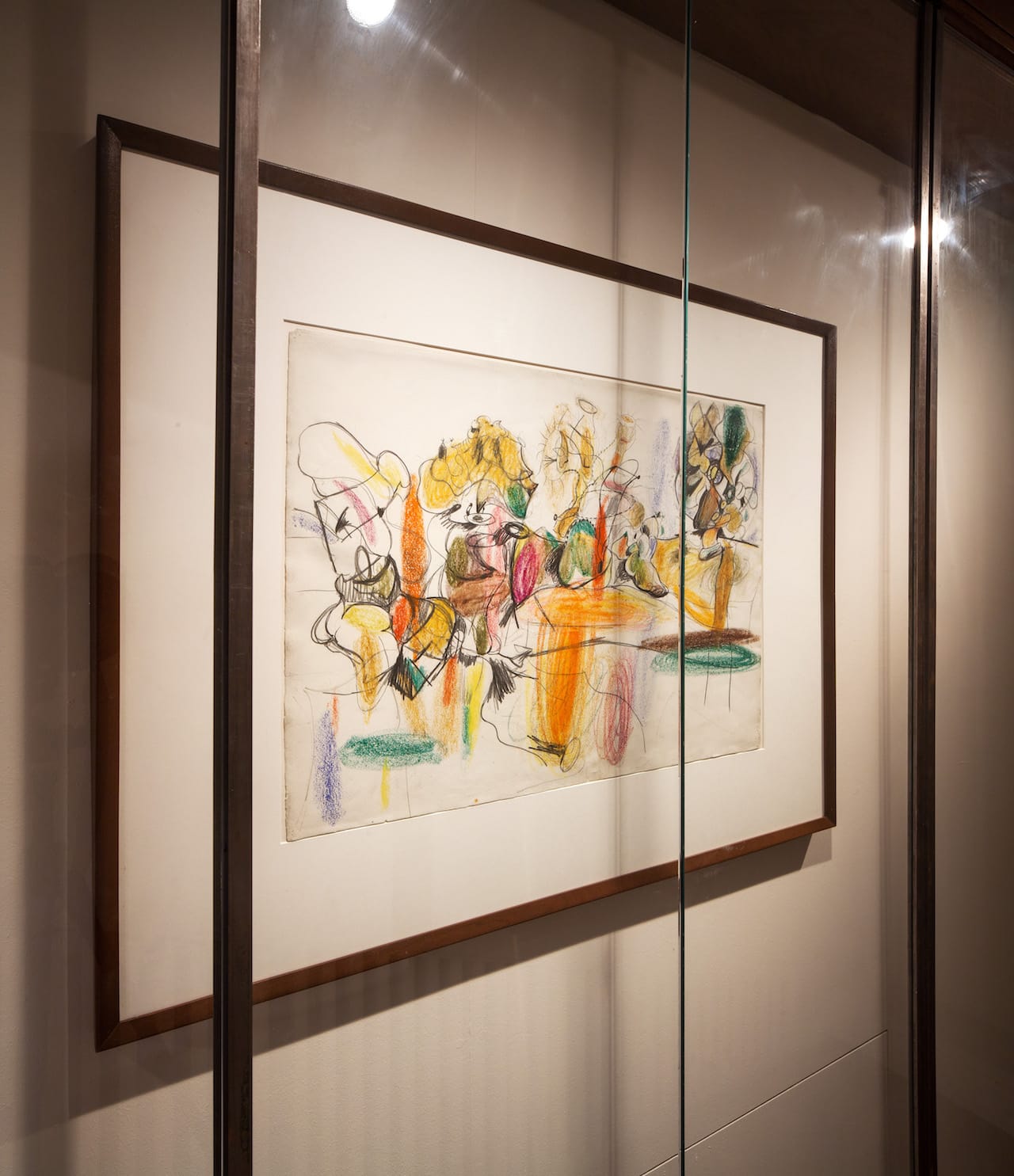 Arshile Gorky, "Act of Creation" (1947), graphite and wax pencil on paper (photo by Sahir Ugur Eren)