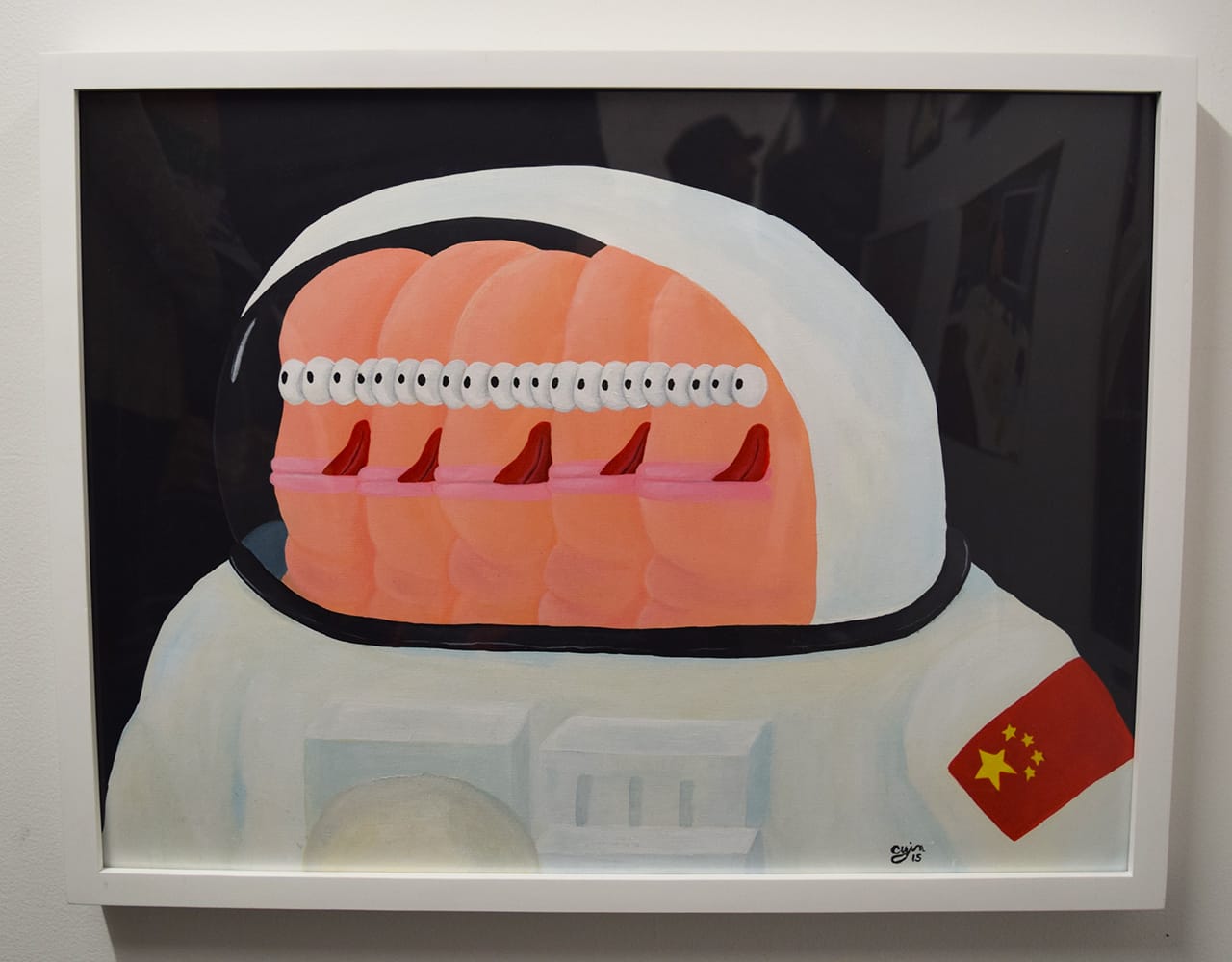 Crys Yin, "Space Gets Lonely, Don’t Leave All the People You Live With" (2015) in her studio at Brooklyn Art Space