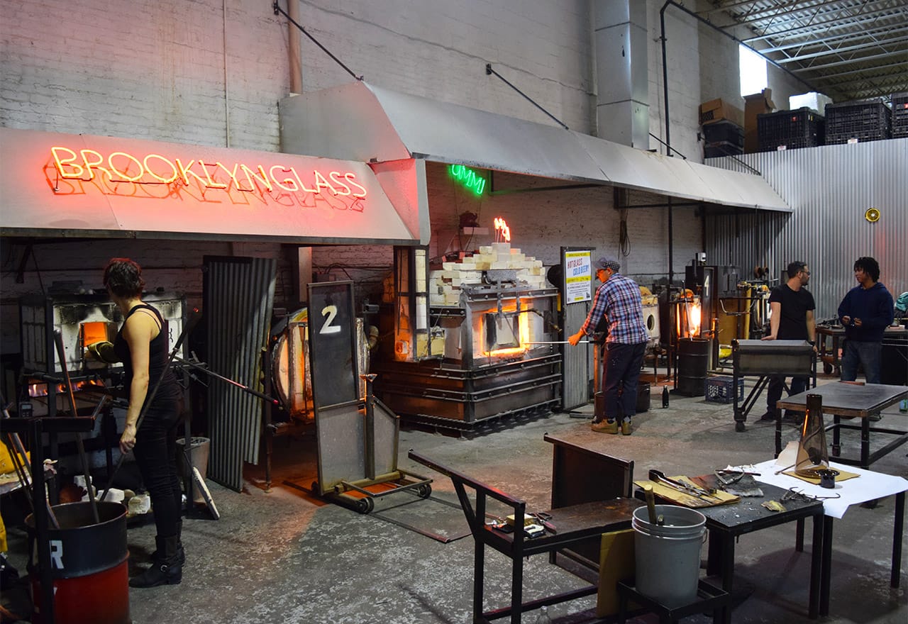 Glass-blowing demonstrations at Brooklyn Glass (142 13th Street)