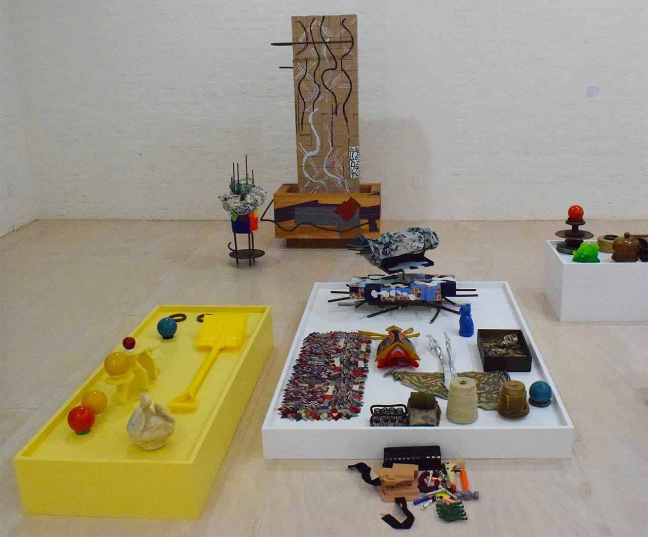 Installation view of works by Nancy Shaver