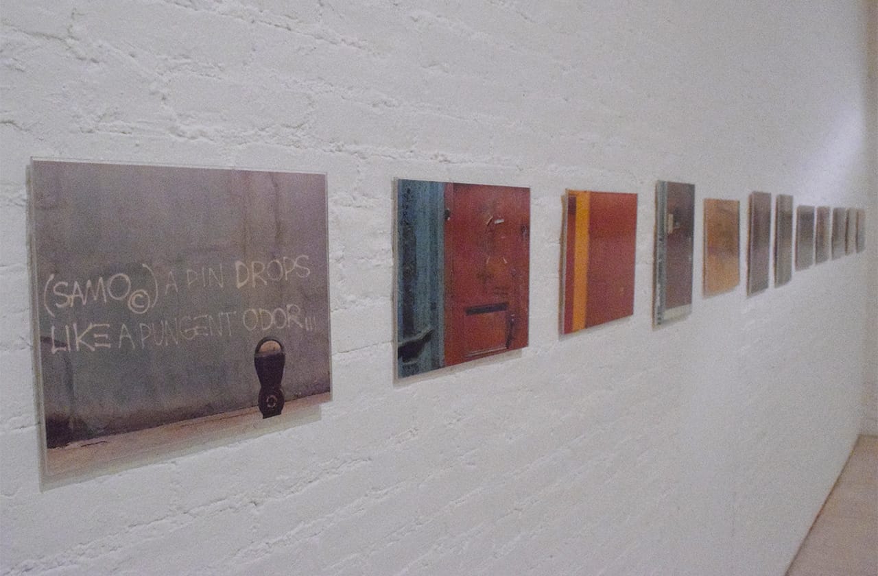 Henry Flynt's 1979 photo series documenting Jean-Michel Basquiat's "SAMO©" tags around New York City