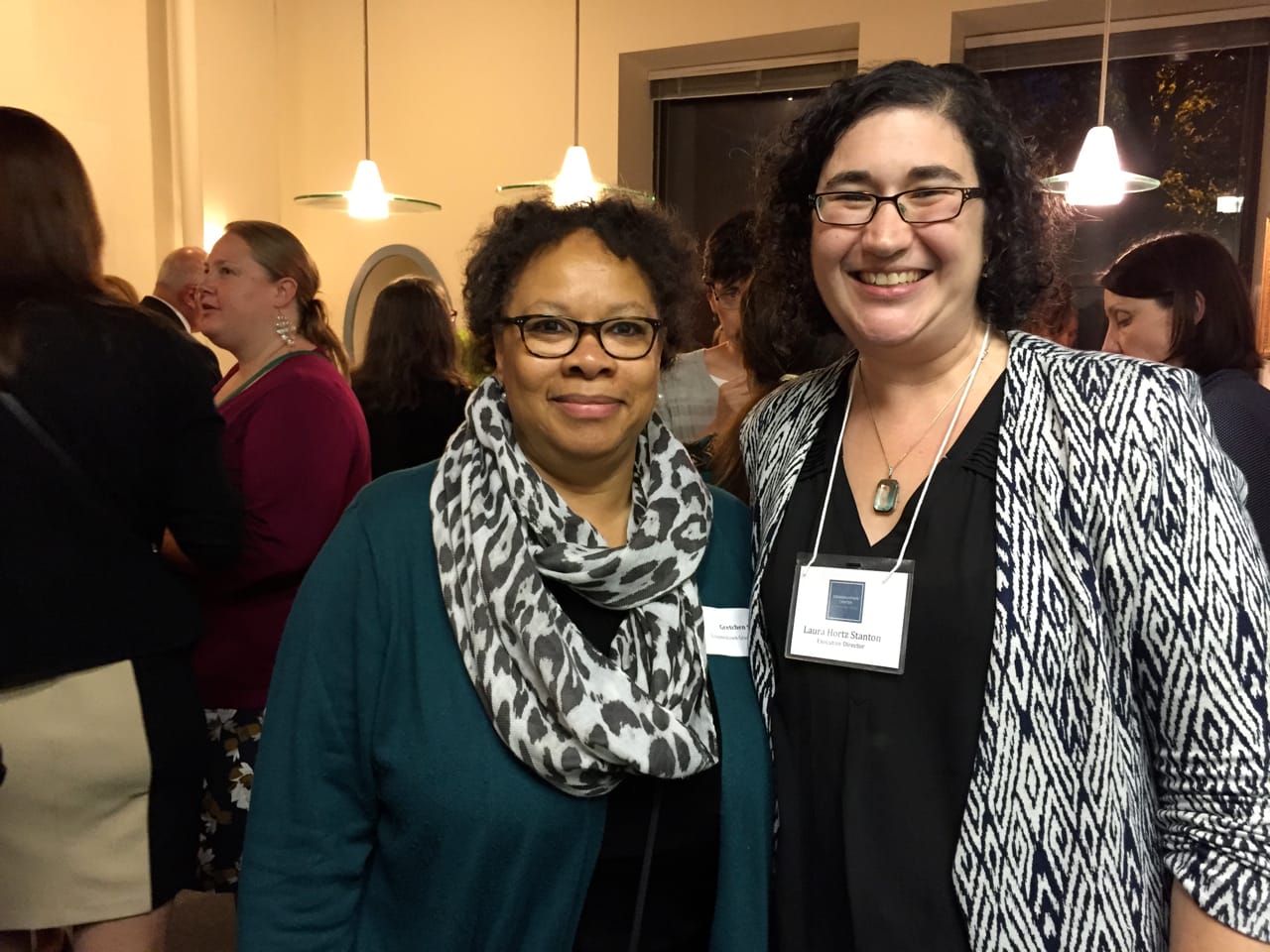 On left, Gretchen Sorin, President of MAAM; on the right, Laura Hortz Stanton, Executive Director of the Conservation Center. Photo by Gretchen Sorin.