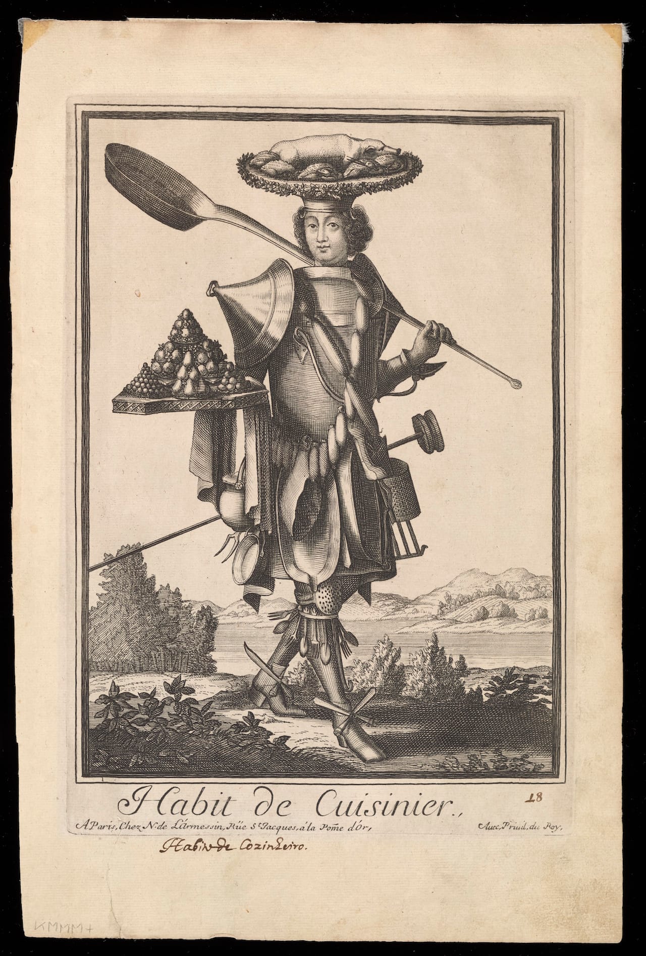 Nicolas I de Larmessin, "Costume of the Cook," (Collection of Anne Willan and Mark Cherniavsky) (click to enlarge)