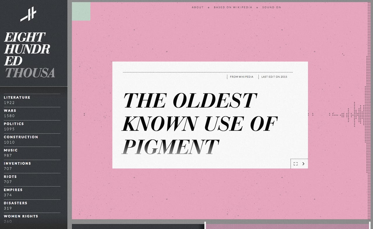 The Wikipedia entry for "The Oldest Known Use of Pigment" on Histography