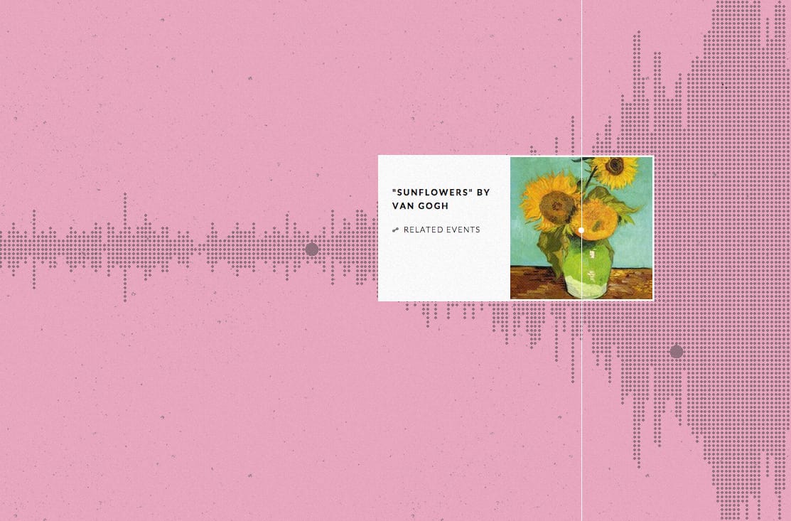 "Sunflowers" by Vincent van Gogh on Histography (all screenshots by the author via histography.io)