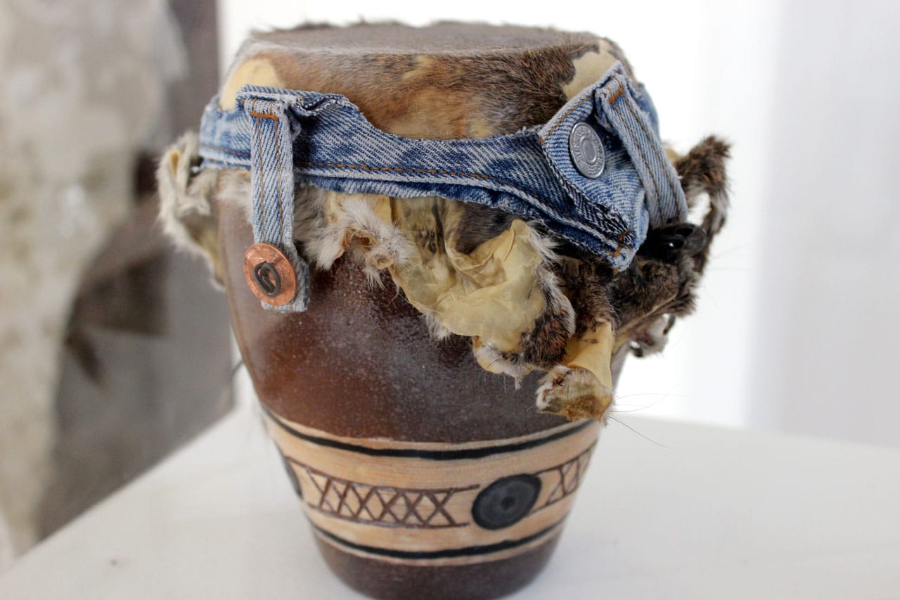 Nathan Tonning, "Squirrel Skin Bongo #1" (2015)