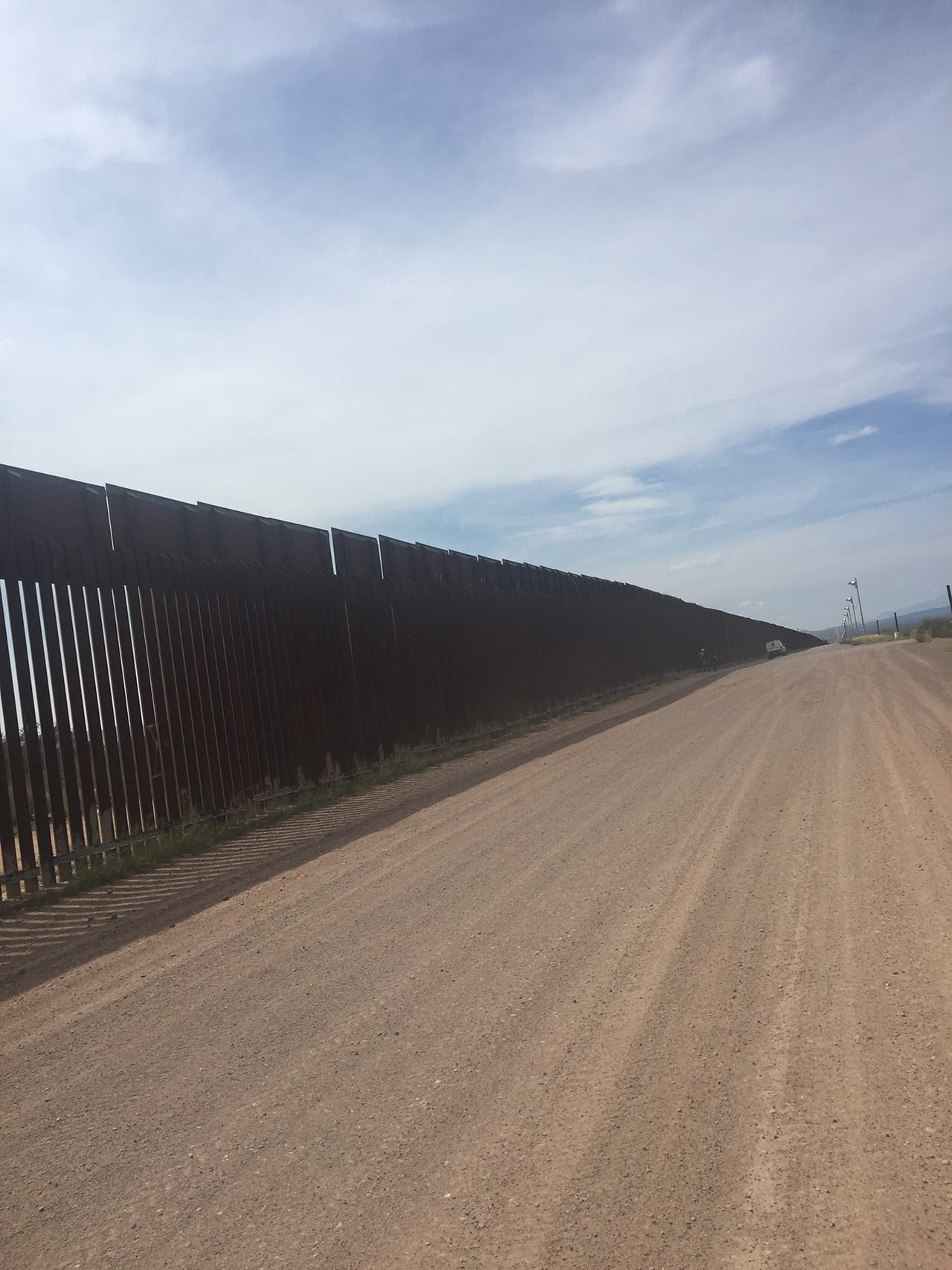 The border fence separating the US and Mexico (click to enlarge)