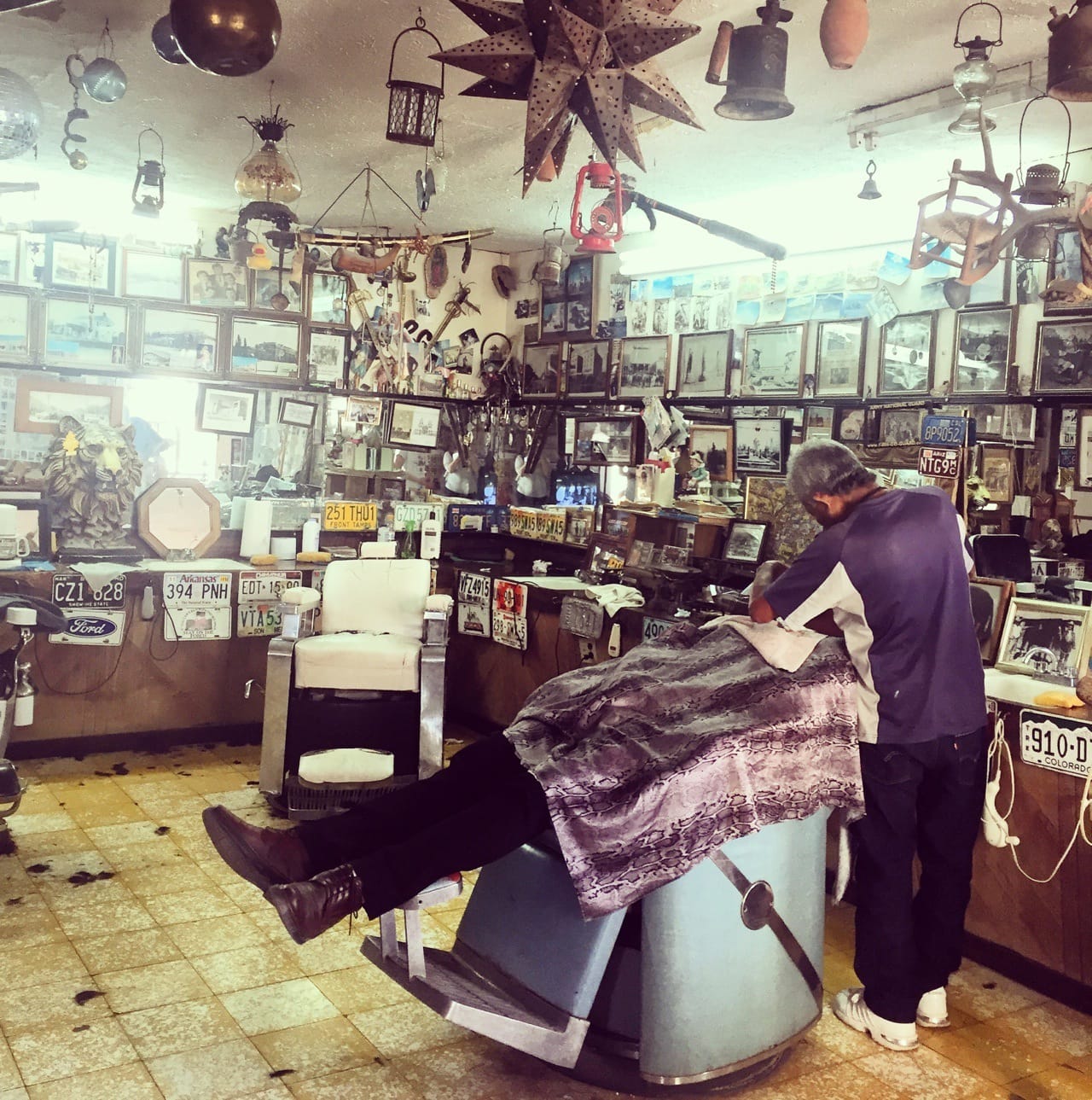 A barbershop in Agua Prieta