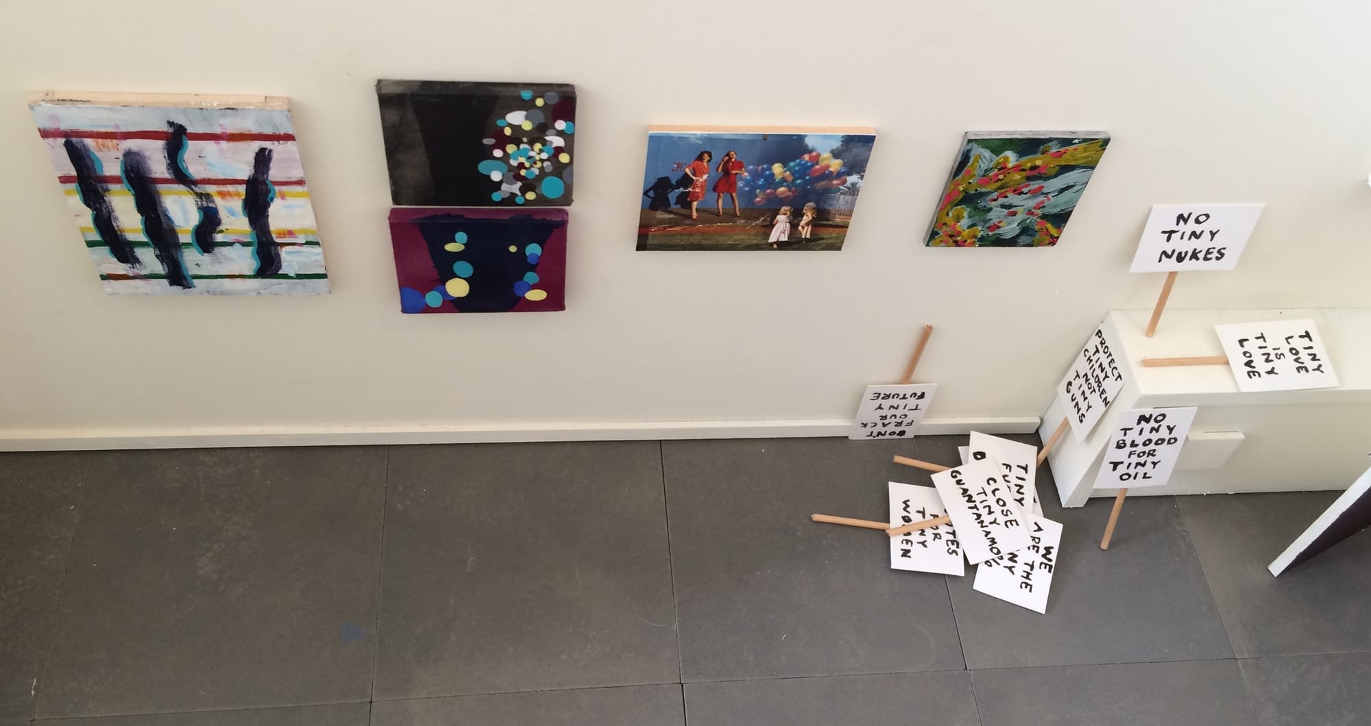 Installation view, 'The Mini Show' at The LODGE