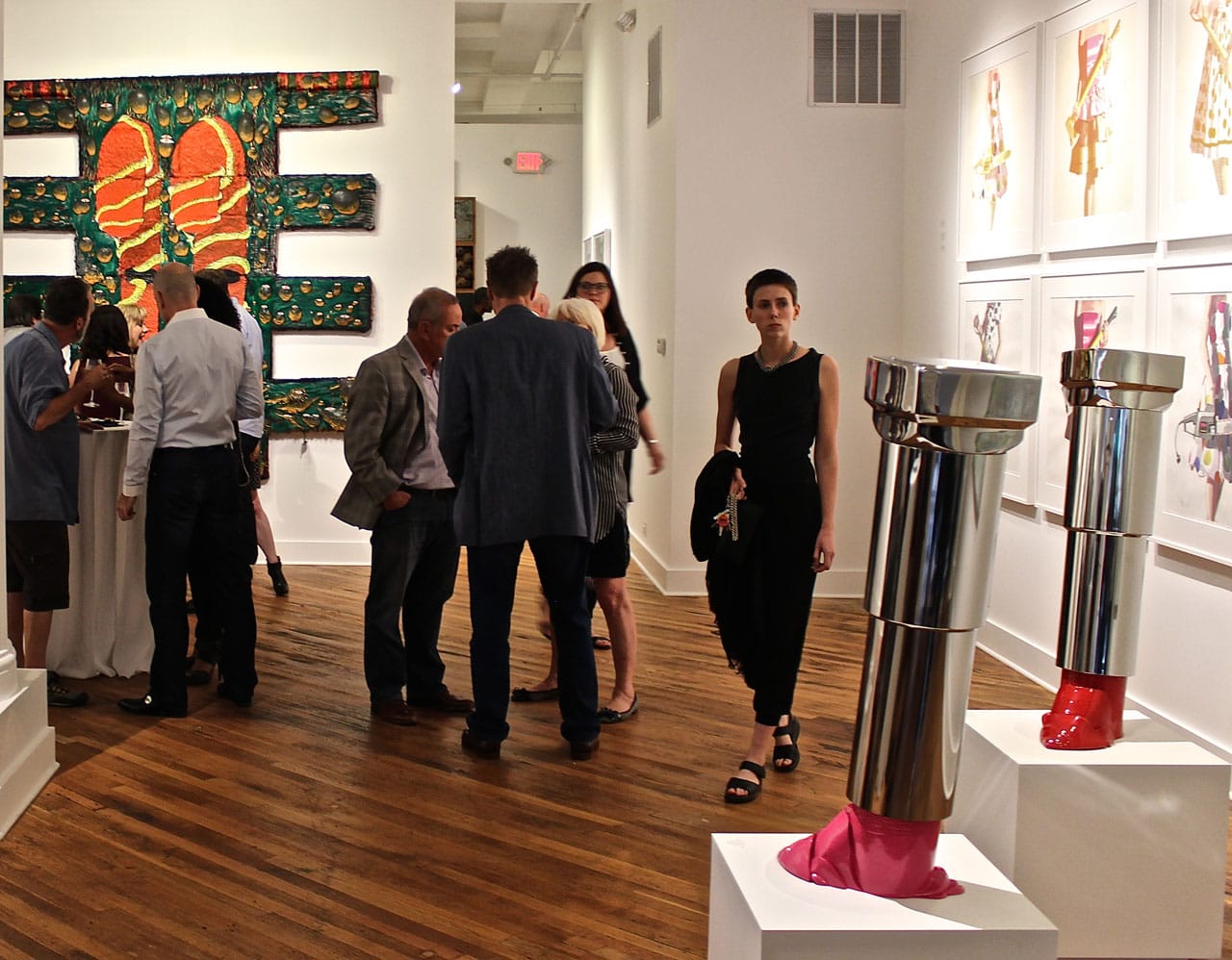 Opening-night crowd at David Klein Gallery Detroit