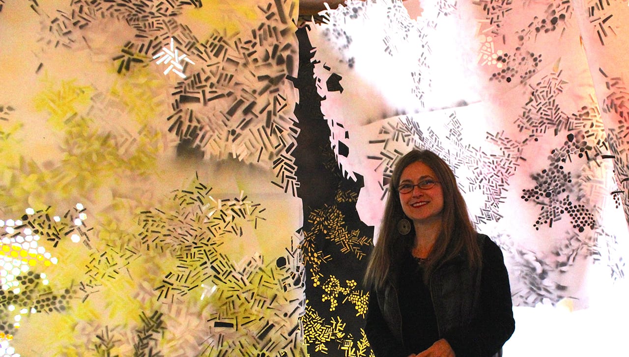 Dickason stands in "Shifting Focus"